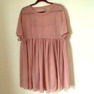 Maternity blush pink dress